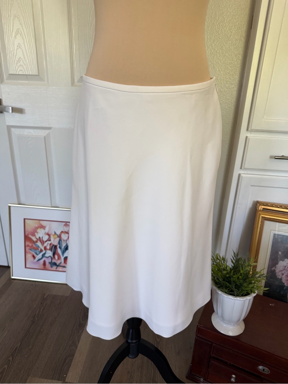 Calvin Klein Cream Midi Skirt